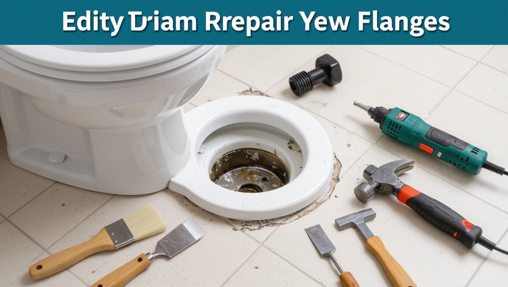 remove glued toilet flange