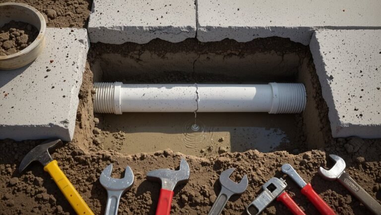 repair buried pool pipe leak