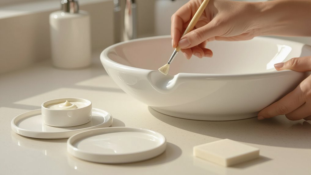 repairing porcelain sink chips