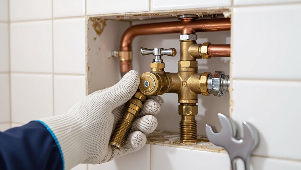 replace shower mixing valve