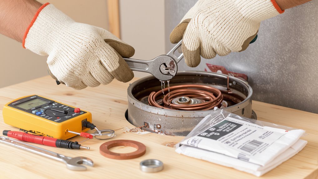 replacing water heater element