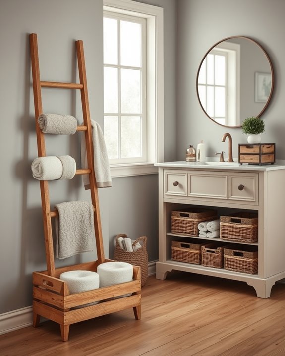 repurposed furniture for bathrooms