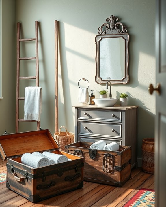 repurposed furniture for storage