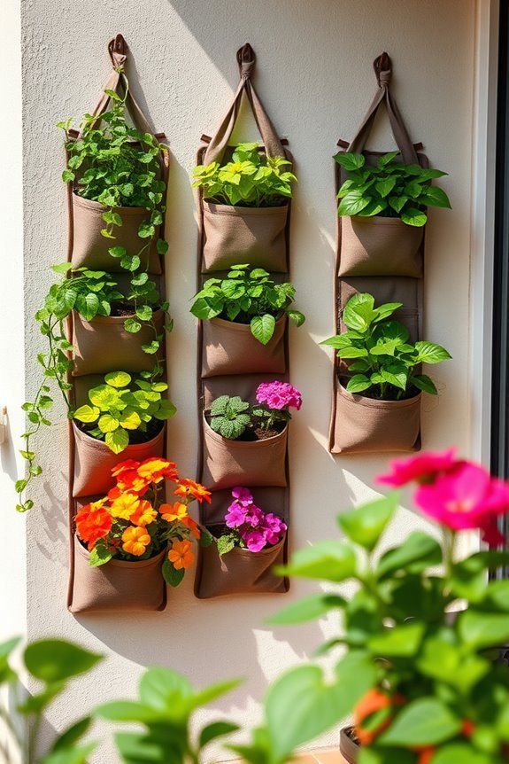 repurposed shoe organizers planters