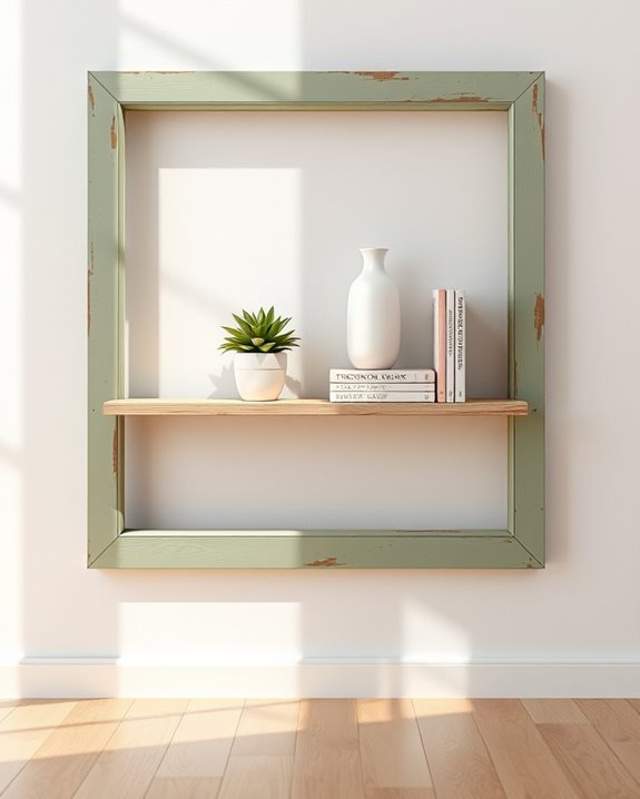 repurposed window frame decor