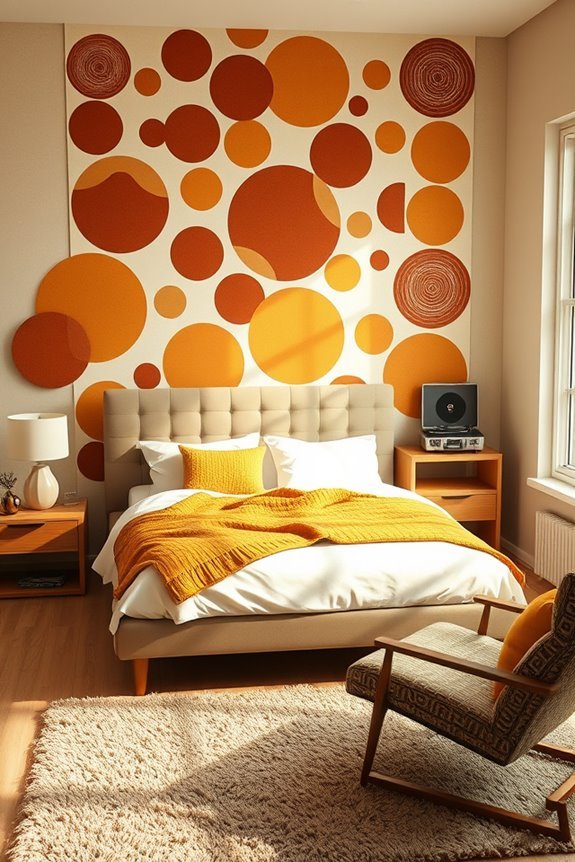 retro 70s bedroom decor