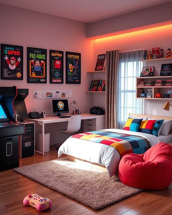 retro gaming room decor