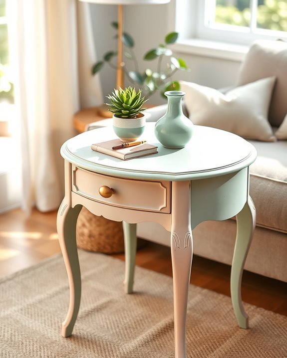 retro side table makeover