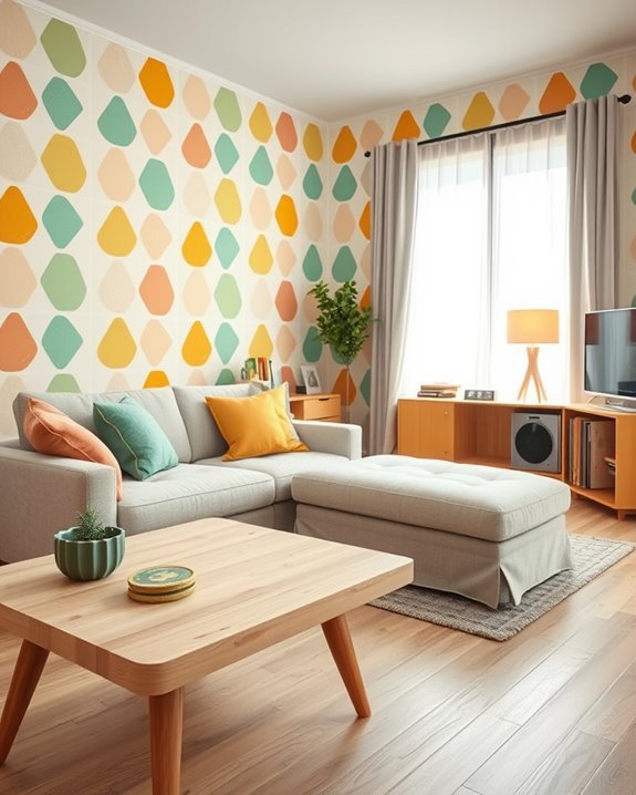 retro wallpaper adds charm