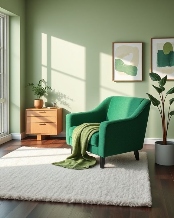 revitalizing green accent chairs