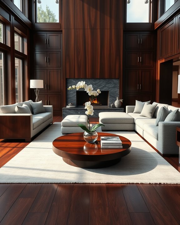 rich mahogany interior elegance