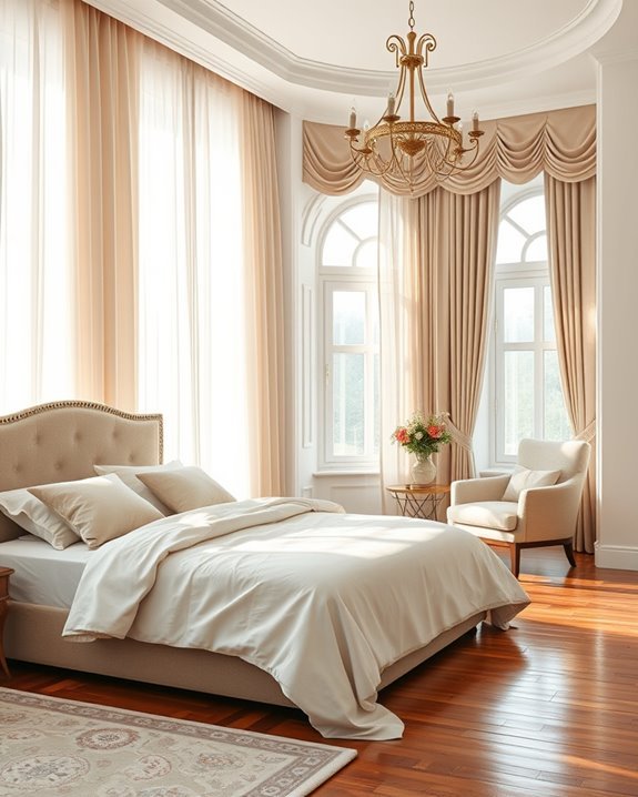 romantic bedroom window treatments
