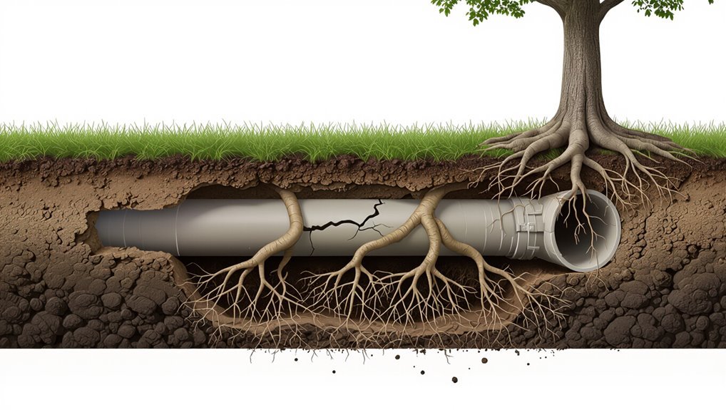 roots seek moisture sources