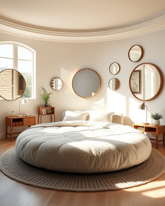 round mirrors amplify light