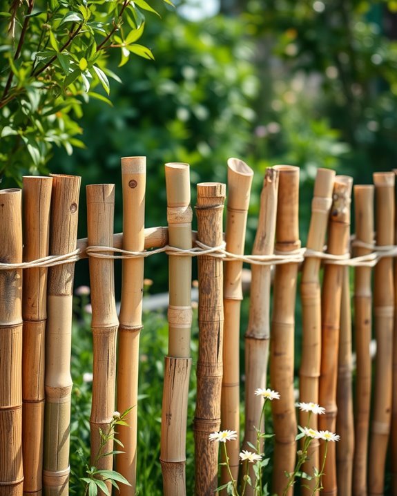 rustic bamboo fence maintenance