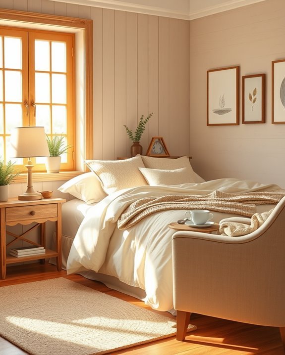rustic beige bedroom charm
