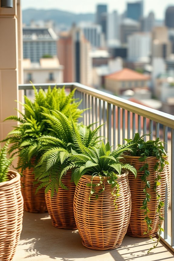 rustic charm balcony planters