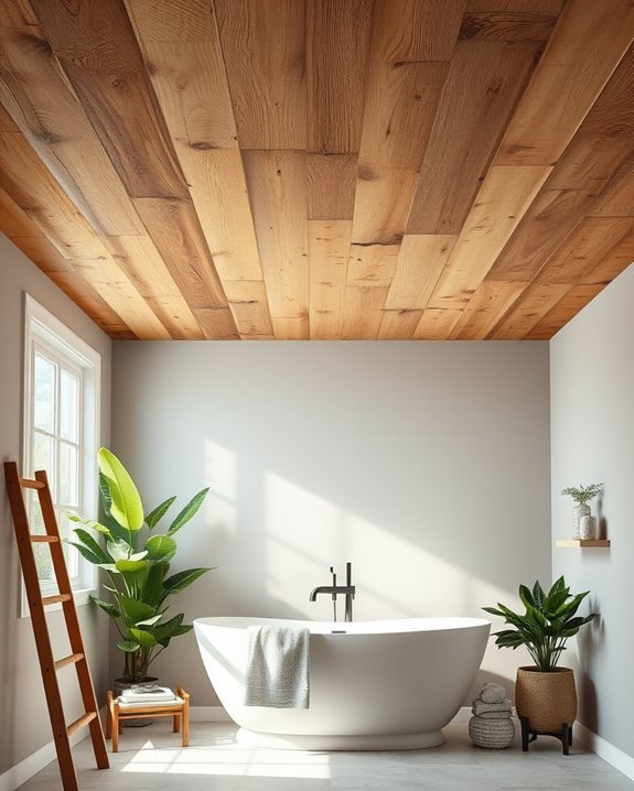 rustic charm bathroom ceiling