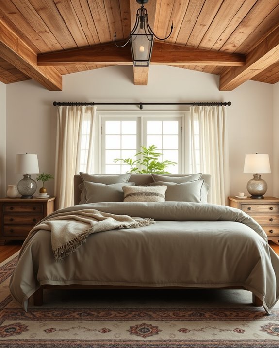 rustic charm enhances bedrooms