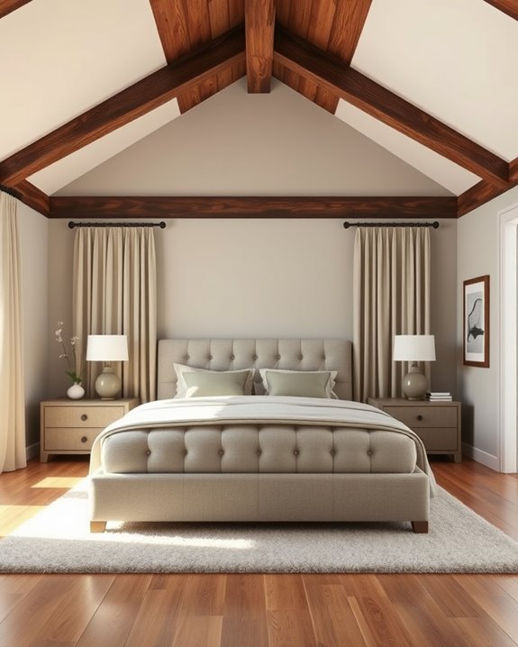 rustic charm enhances bedrooms