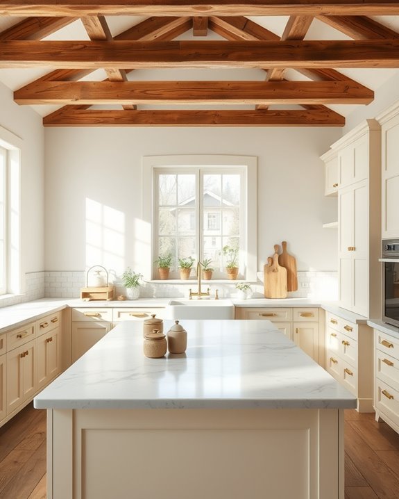 rustic charm enhances kitchens