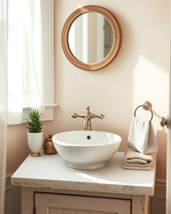 rustic charm in bathrooms