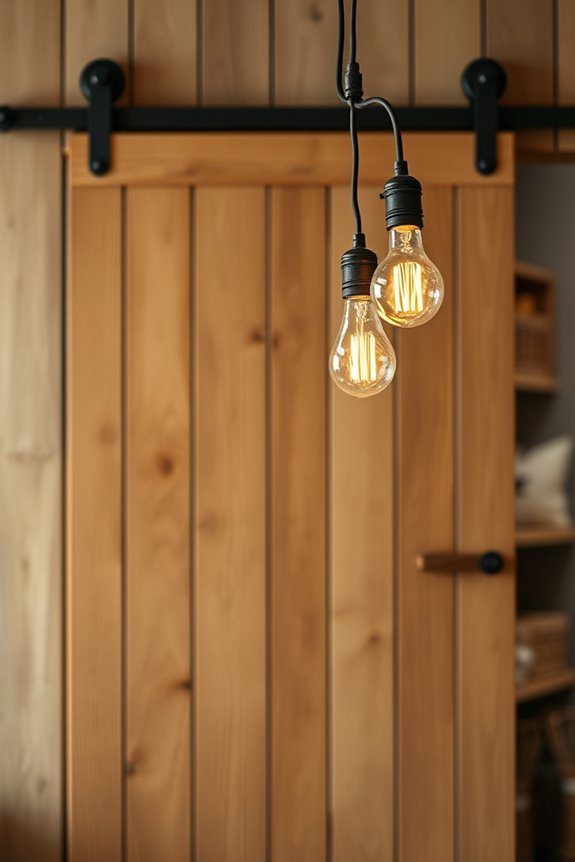 rustic charm with edison bulbs