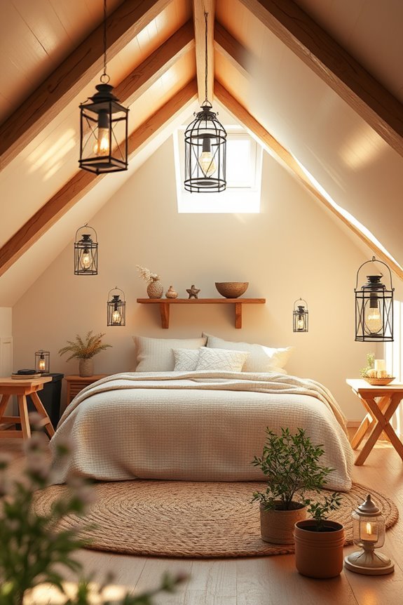rustic charm with lanterns