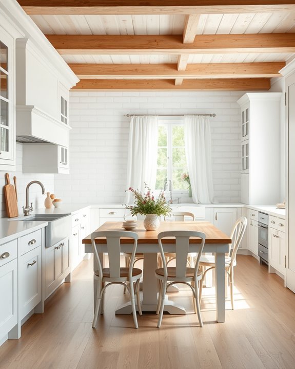 rustic charm with wood beams