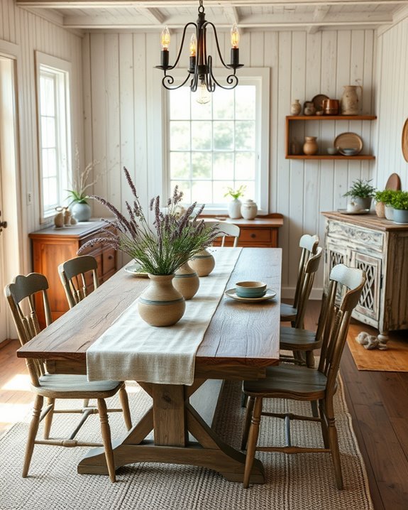 rustic dining room warmth