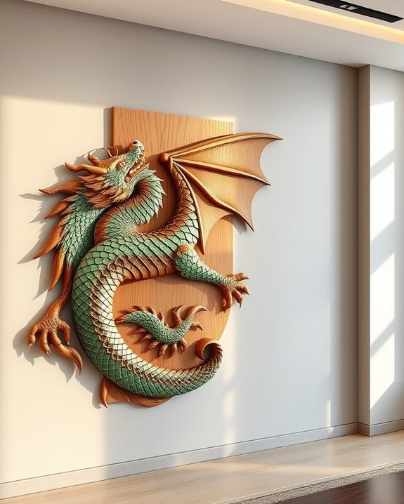 rustic dragon wood art