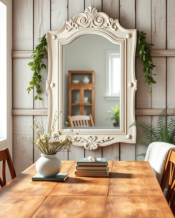 rustic farmhouse mirror decor