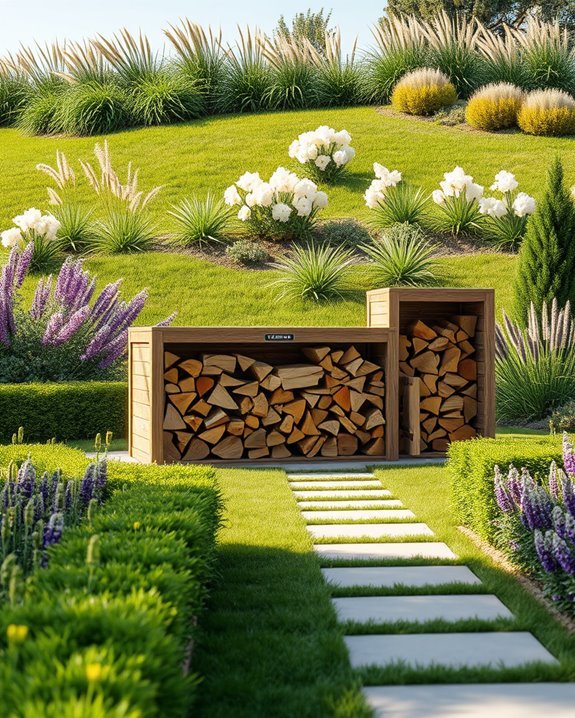 rustic firewood storage solution