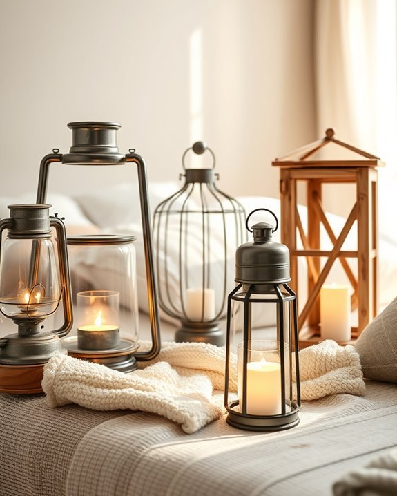 rustic lanterns for ambiance