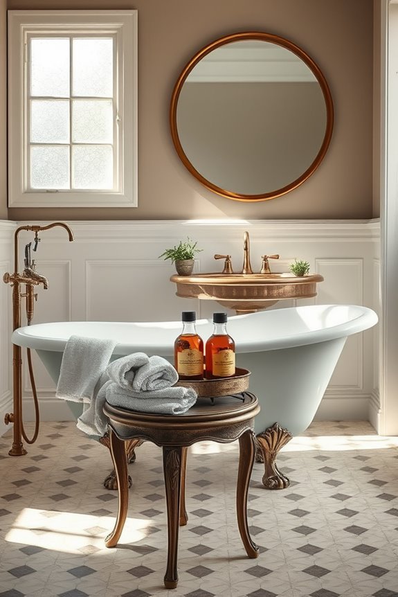 rustic metal bathroom accents