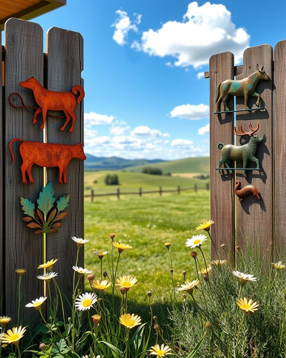 rustic metal outdoor decor