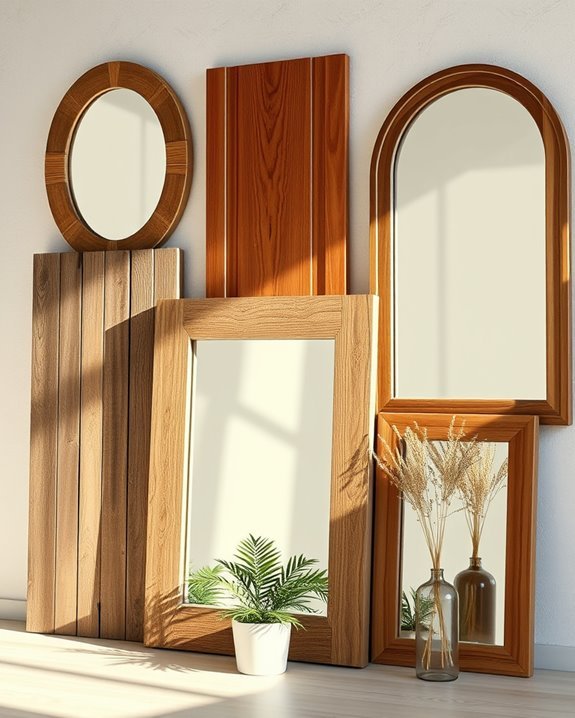 rustic mirrors add warmth