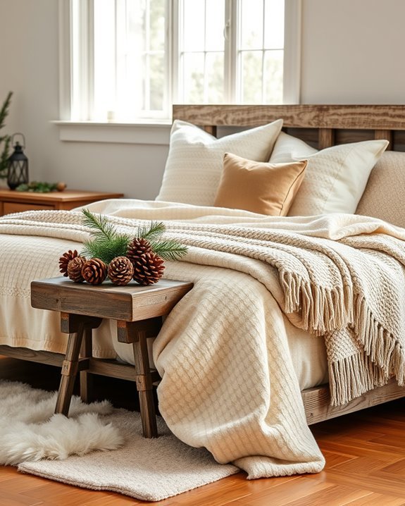 rustic pinecone holiday decor