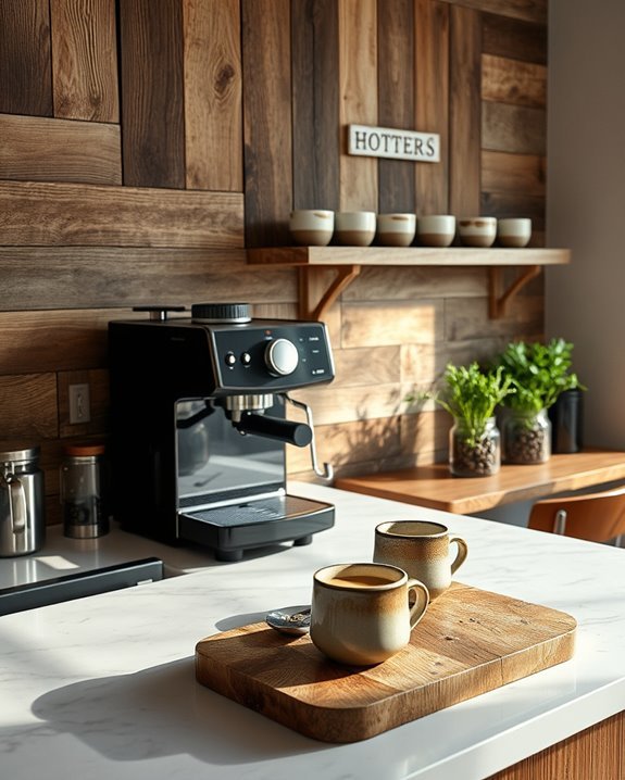 rustic reclaimed wood accents