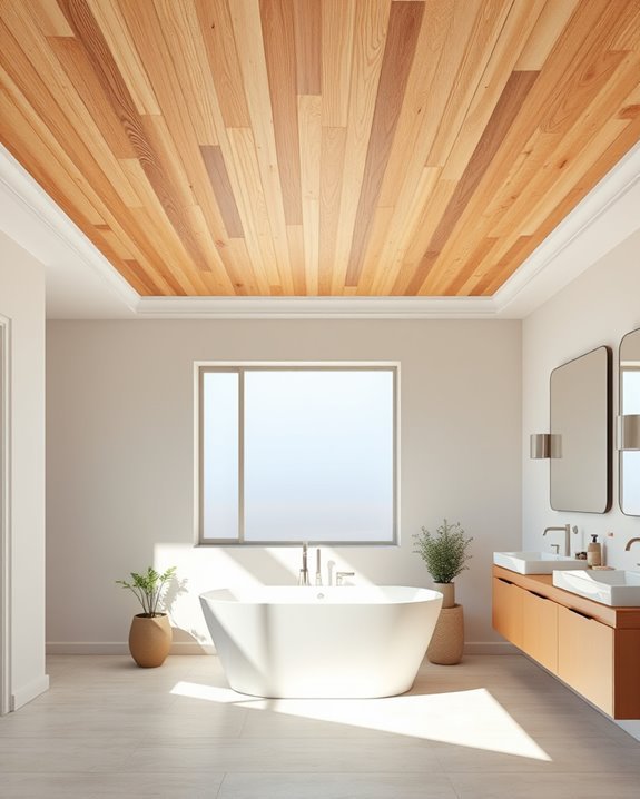 rustic shiplap bathroom ceilings
