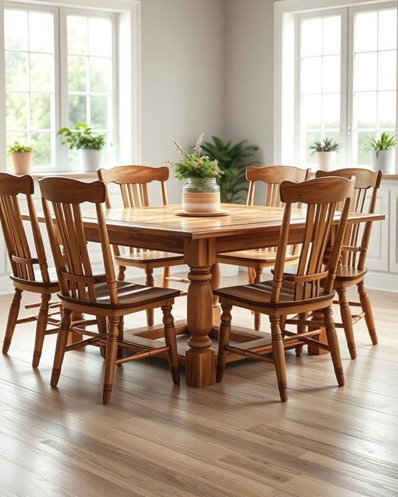 rustic solid wood chairs