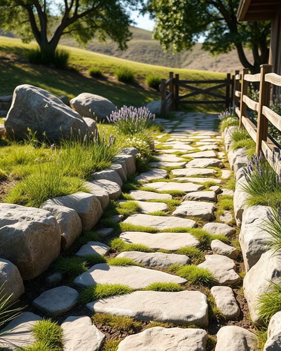 rustic stone pathway charm