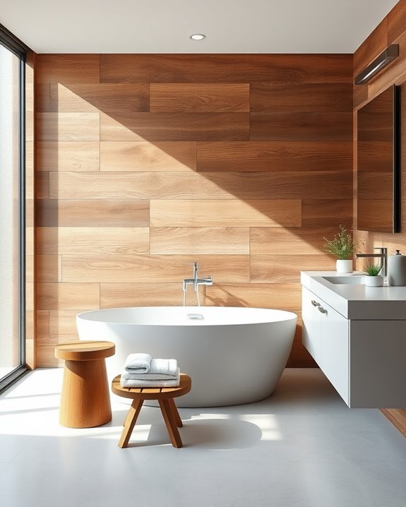 rustic warmth for bathrooms