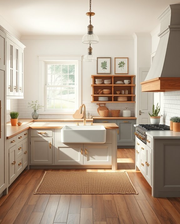 rustic warmth in kitchens