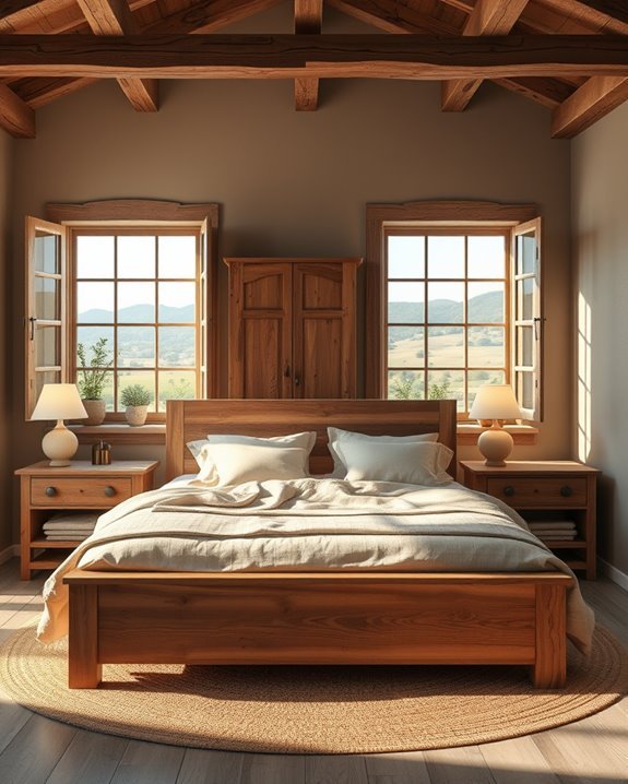 rustic wood bedroom decor