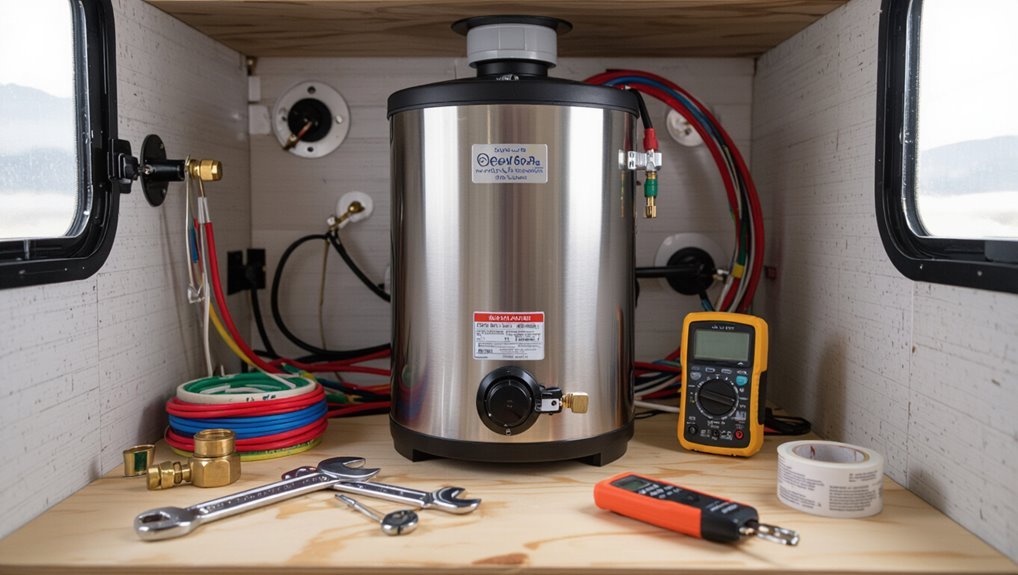 rv water heater conversion