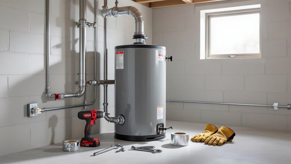 safe basement water heater venting