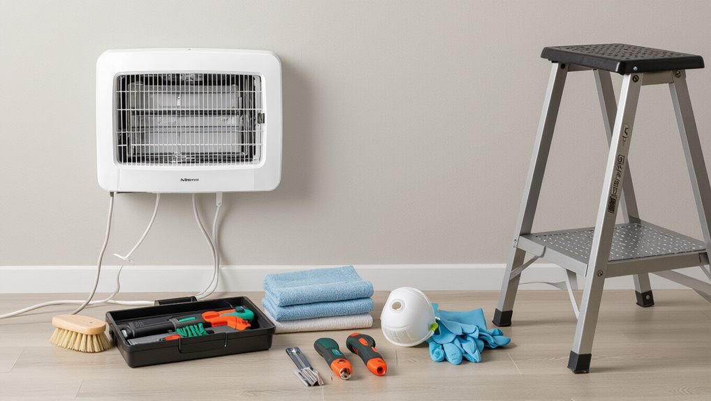 safe cleaning of electric heaters