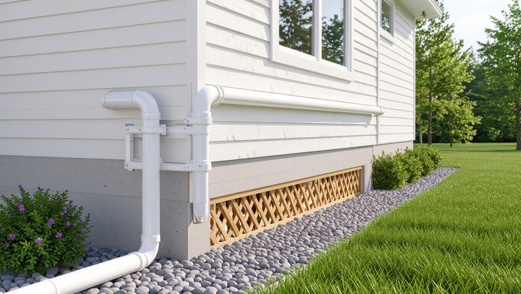 safe concealment of radon pipes