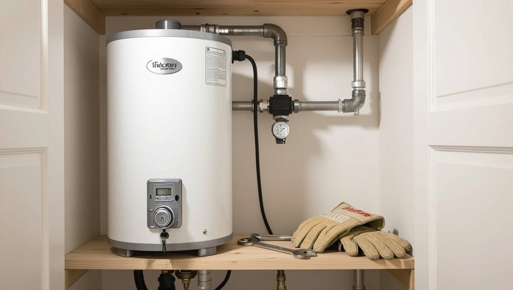 safe electric water heater shutdown